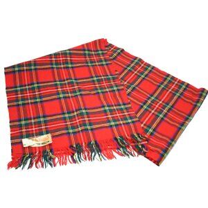 VTG Peter MacArthur & Co 100% Wool Tartan Plaid Scarf 13x66‎ Scotland Heritage
